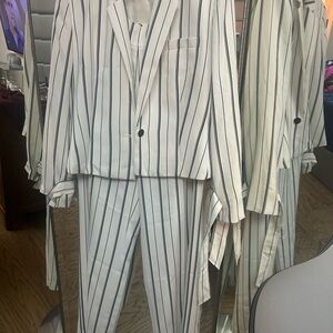 Striped Blazer and Pants Set